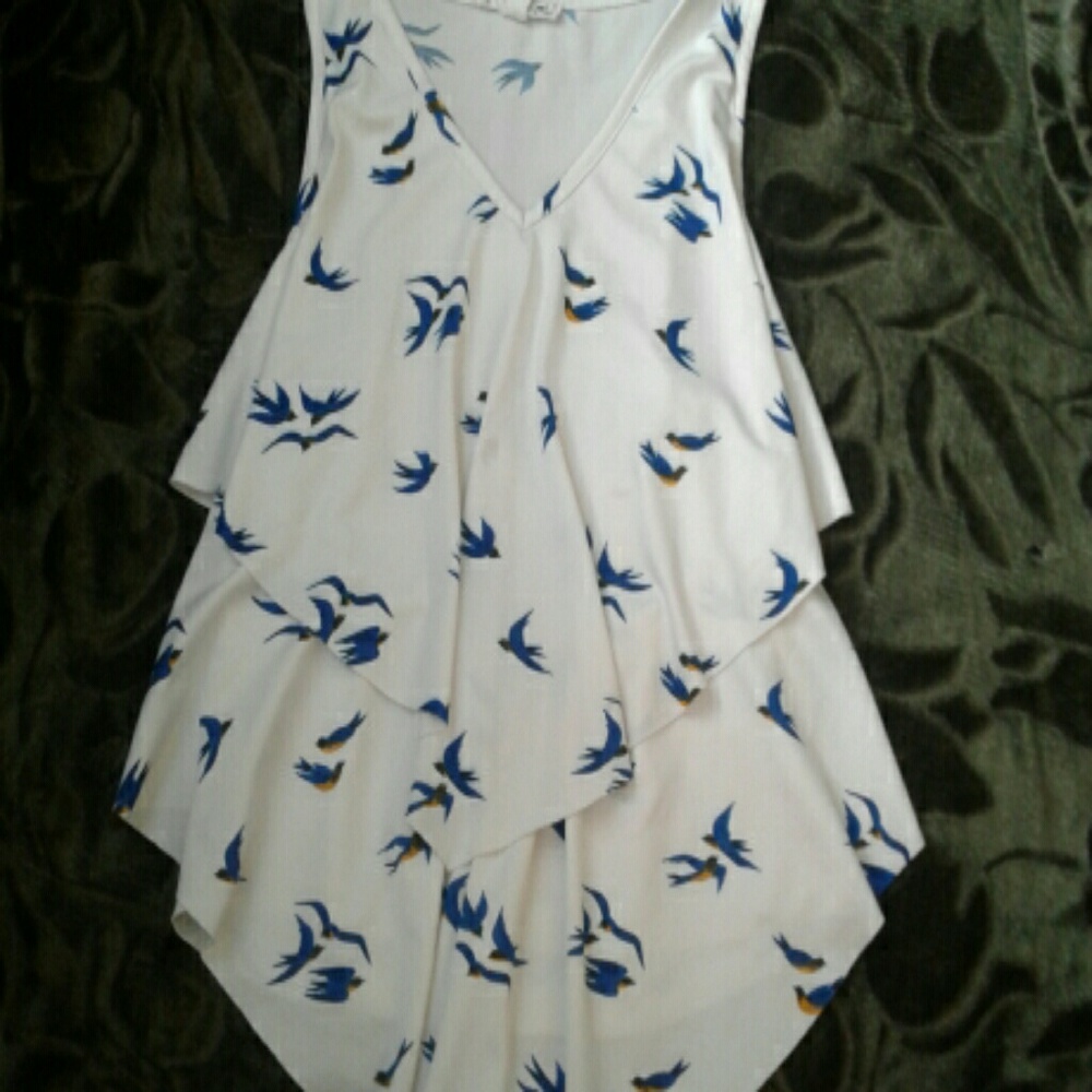 Laired bird printed blouse